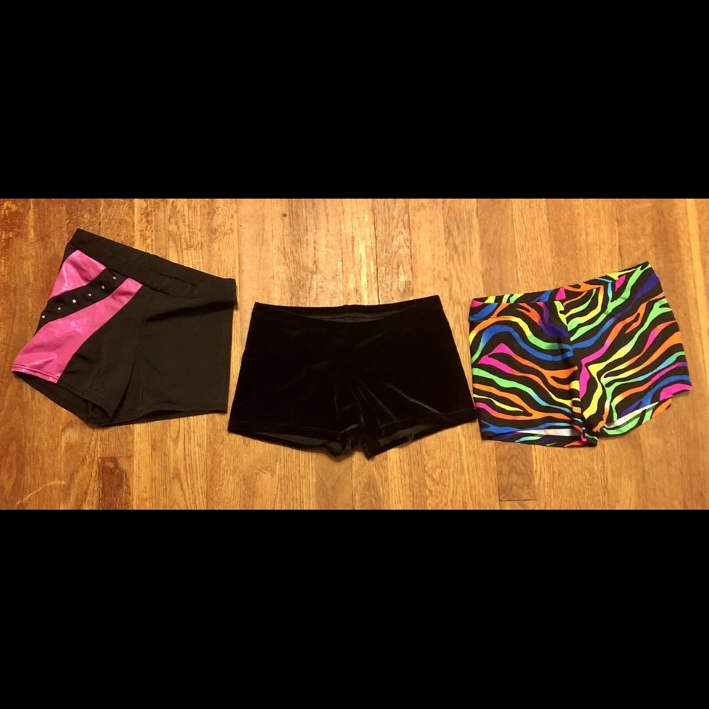 🩷Set of Three Cute Dance Shorts Women’s adult small dance gymnastics cheer